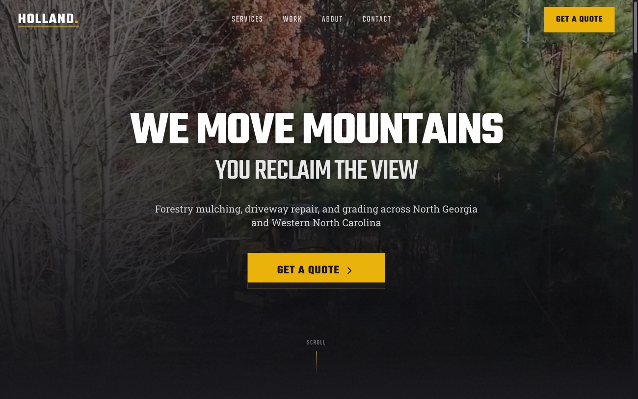 Holland Grading &mdash; a live client site built by FoldOps